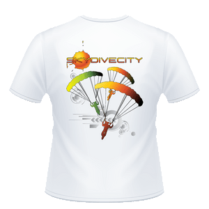 Skydiving T-shirts Skydive City - Sunrise - Men`s Colored T-Shirts, Men's Colored Tees, Skydiving Apparel, Skydiving Apparel, Skydiving Apparel, Skydiving Gear, Olympics, T-Shirts, Skydive Chicago, Skydive City, Skydive Perris, Drop Zone Apparel, USPA, united states parachute association, Freefly, BASE, World Record,