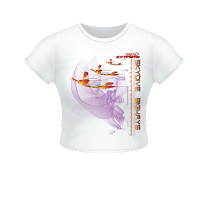 Skydiving T-shirts Women`s Crop Top - Skydive BIGWAYS -, , Skydiving Apparel, Skydiving Apparel, Skydiving Apparel, Skydiving Gear, Olympics, T-Shirts, Skydive Chicago, Skydive City, Skydive Perris, Drop Zone Apparel, USPA, united states parachute association, Freefly, BASE, World Record,