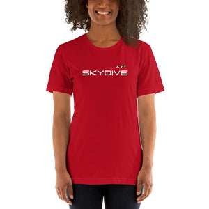 Skydiving T-shirts I ♡ Skydive - First Jump - eXtreme(RED) - Short-Sleeve Unisex T-Shirt, RED, Skydiving Apparel, Skydiving Apparel, Skydiving Apparel, Skydiving Gear, Olympics, T-Shirts, Skydive Chicago, Skydive City, Skydive Perris, Drop Zone Apparel, USPA, united states parachute association, Freefly, BASE, World Record,