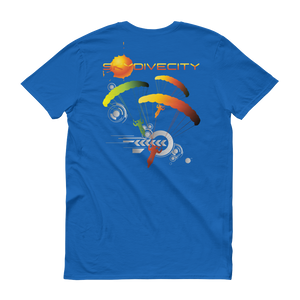 Skydiving T-shirts Skydive City - Sunrise - Men`s Colored T-Shirts, Men's Colored Tees, Skydiving Apparel, Skydiving Apparel, Skydiving Apparel, Skydiving Gear, Olympics, T-Shirts, Skydive Chicago, Skydive City, Skydive Perris, Drop Zone Apparel, USPA, united states parachute association, Freefly, BASE, World Record,