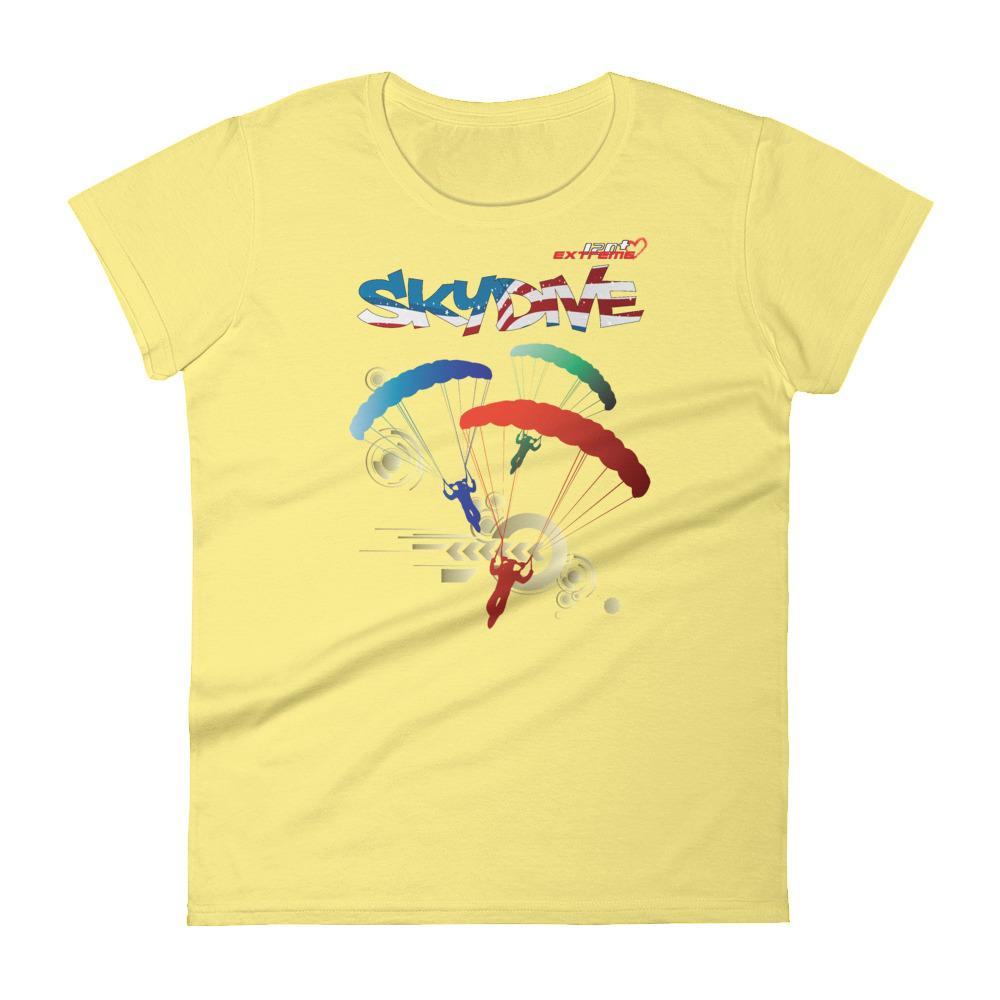 Skydiving T-shirts - Skydive Around - AMERICA - Ladies' Tee, Shirts, Skydiving Apparel, Skydiving Apparel, Skydiving Apparel, Skydiving Gear, Olympics, T-Shirts, Skydive Chicago, Skydive City, Skydive Perris, Drop Zone Apparel, USPA, united states parachute association, Freefly, BASE, World Record,