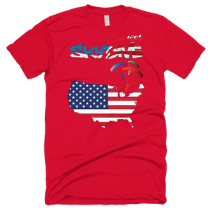 Skydiving T-shirts - Skydive All World - AMERICA - Unisex Tee -, Shirts, Skydiving Apparel, Skydiving Apparel, Skydiving Apparel, Skydiving Gear, Olympics, T-Shirts, Skydive Chicago, Skydive City, Skydive Perris, Drop Zone Apparel, USPA, united states parachute association, Freefly, BASE, World Record,