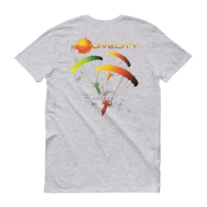 Skydiving T-shirts Skydive City - Sunrise - Men`s Colored T-Shirts, Men's Colored Tees, Skydiving Apparel, Skydiving Apparel, Skydiving Apparel, Skydiving Gear, Olympics, T-Shirts, Skydive Chicago, Skydive City, Skydive Perris, Drop Zone Apparel, USPA, united states parachute association, Freefly, BASE, World Record,