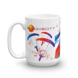 Skydiving T-shirts I ♡ Skydive - SkydiveCity Sunset - T.K's Favorite Mug, White Mugs, Skydiving Apparel, Skydiving Apparel, Skydiving Apparel, Skydiving Gear, Olympics, T-Shirts, Skydive Chicago, Skydive City, Skydive Perris, Drop Zone Apparel, USPA, united states parachute association, Freefly, BASE, World Record,