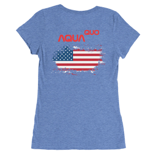 Skydiving T-shirts AquaQuo - "My Status Quo is Aqua Quo" -  Ladies' T-Shirt, , Skydiving Apparel ™, Skydiving Apparel, Skydiving Apparel, Skydiving Gear, Olympics, T-Shirts, Skydive Chicago, Skydive City, Skydive Perris, Drop Zone Apparel, USPA, united states parachute association, Freefly, BASE, World Record,