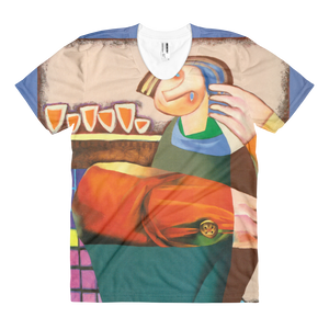 Skydiving T-shirts Strizhov™ by Dmitri Strizhov - 'Answer Passing The Questions - 1994' - Women's 3D T-shirt, , Strizhov™, Skydiving Apparel, Skydiving Apparel, Skydiving Gear, Olympics, T-Shirts, Skydive Chicago, Skydive City, Skydive Perris, Drop Zone Apparel, USPA, united states parachute association, Freefly, BASE, World Record,