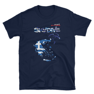 Skydiving T-shirts - Skydive World - GREECE - Cotton Tee -, Shirts, Skydiving Apparel, Skydiving Apparel, Skydiving Apparel, Skydiving Gear, Olympics, T-Shirts, Skydive Chicago, Skydive City, Skydive Perris, Drop Zone Apparel, USPA, united states parachute association, Freefly, BASE, World Record,