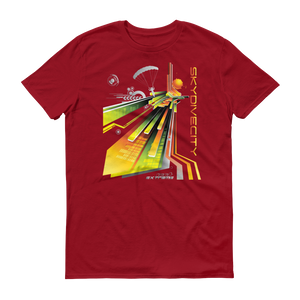 Skydiving T-shirts Skydive City - Sunrise - Men`s Colored T-Shirts, Men's Colored Tees, Skydiving Apparel, Skydiving Apparel, Skydiving Apparel, Skydiving Gear, Olympics, T-Shirts, Skydive Chicago, Skydive City, Skydive Perris, Drop Zone Apparel, USPA, united states parachute association, Freefly, BASE, World Record,