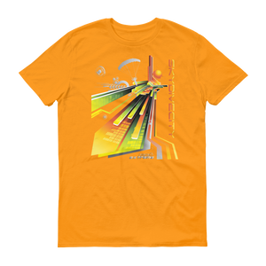 Skydiving T-shirts Skydive City - Sunrise - Men`s Colored T-Shirts, Men's Colored Tees, Skydiving Apparel, Skydiving Apparel, Skydiving Apparel, Skydiving Gear, Olympics, T-Shirts, Skydive Chicago, Skydive City, Skydive Perris, Drop Zone Apparel, USPA, united states parachute association, Freefly, BASE, World Record,