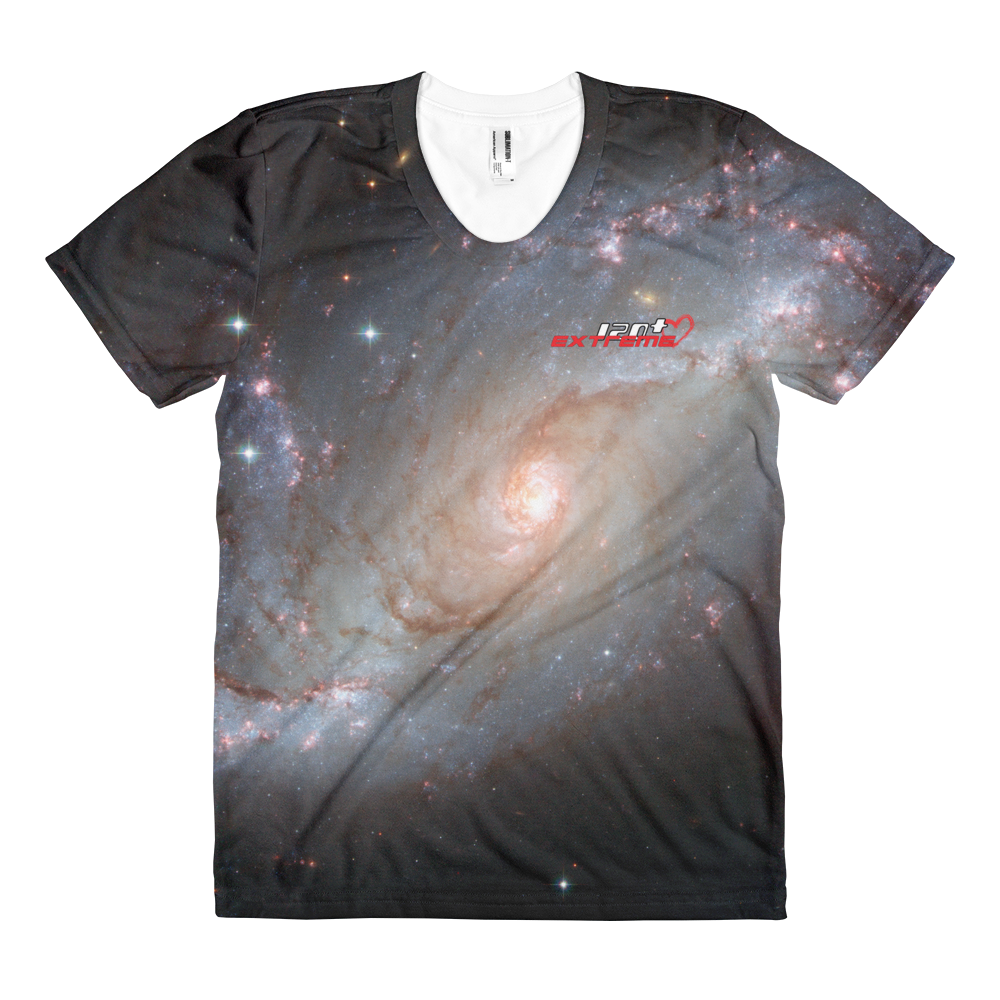 Skydiving T-shirts SPACE - Stellar nursery in the arms - Women's sublimation t-shirt, T-shirt, Skydiving Apparel, Skydiving Apparel, Skydiving Apparel, Skydiving Gear, Olympics, T-Shirts, Skydive Chicago, Skydive City, Skydive Perris, Drop Zone Apparel, USPA, united states parachute association, Freefly, BASE, World Record,