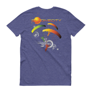 Skydiving T-shirts Skydive City - Sunrise - Men`s Colored T-Shirts, Men's Colored Tees, Skydiving Apparel, Skydiving Apparel, Skydiving Apparel, Skydiving Gear, Olympics, T-Shirts, Skydive Chicago, Skydive City, Skydive Perris, Drop Zone Apparel, USPA, united states parachute association, Freefly, BASE, World Record,