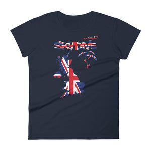 Skydiving T-shirts - Skydive All World - UK - The United Kingdom - Ladies’ Tee, Shirts, Skydiving Apparel, Skydiving Apparel, Skydiving Apparel, Skydiving Gear, Olympics, T-Shirts, Skydive Chicago, Skydive City, Skydive Perris, Drop Zone Apparel, USPA, united states parachute association, Freefly, BASE, World Record,