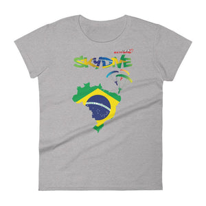 Skydiving T-shirts - Skydive Around - BRAZIL - Ladies' Tee -, Shirts, Skydiving Apparel, Skydiving Apparel, Skydiving Apparel, Skydiving Gear, Olympics, T-Shirts, Skydive Chicago, Skydive City, Skydive Perris, Drop Zone Apparel, USPA, united states parachute association, Freefly, BASE, World Record,