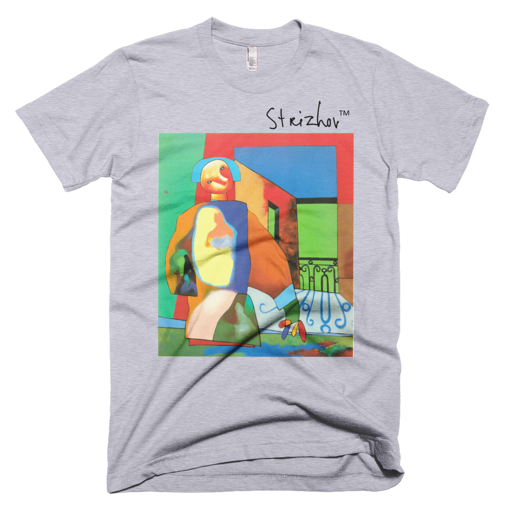 Skydiving T-shirts Strizhov™ by Dmitri Strizhov - 'Man Obstructing a Portion of the Landscape - 1997' - T-Shirt, , Strizhov™, Skydiving Apparel, Skydiving Apparel, Skydiving Gear, Olympics, T-Shirts, Skydive Chicago, Skydive City, Skydive Perris, Drop Zone Apparel, USPA, united states parachute association, Freefly, BASE, World Record,