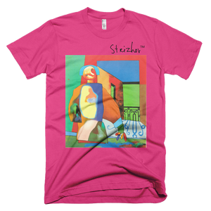 Skydiving T-shirts Strizhov™ by Dmitri Strizhov - 'Man Obstructing a Portion of the Landscape - 1997' - T-Shirt, , Strizhov™, Skydiving Apparel, Skydiving Apparel, Skydiving Gear, Olympics, T-Shirts, Skydive Chicago, Skydive City, Skydive Perris, Drop Zone Apparel, USPA, united states parachute association, Freefly, BASE, World Record,