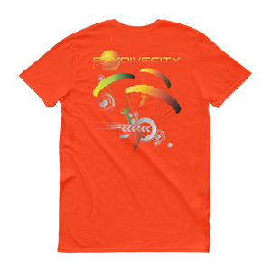 Skydiving T-shirts Skydive City - Sunrise - Men`s Colored T-Shirts, Men's Colored Tees, Skydiving Apparel, Skydiving Apparel, Skydiving Apparel, Skydiving Gear, Olympics, T-Shirts, Skydive Chicago, Skydive City, Skydive Perris, Drop Zone Apparel, USPA, united states parachute association, Freefly, BASE, World Record,