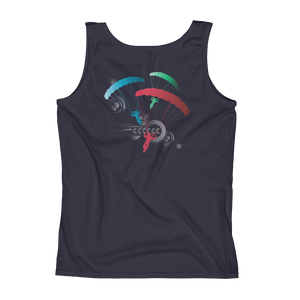 Skydiving T-shirts Ladies' Tank - Skydive Competition - Silver Edition, Tanks, Skydiving Apparel, Skydiving Apparel, Skydiving Apparel, Skydiving Gear, Olympics, T-Shirts, Skydive Chicago, Skydive City, Skydive Perris, Drop Zone Apparel, USPA, united states parachute association, Freefly, BASE, World Record,