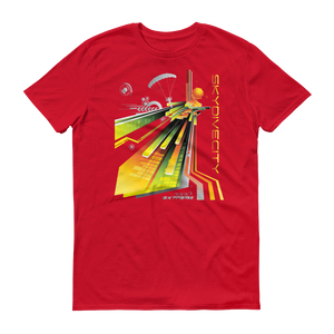 Skydiving T-shirts Skydive City - Sunrise - Men`s Colored T-Shirts, Men's Colored Tees, Skydiving Apparel, Skydiving Apparel, Skydiving Apparel, Skydiving Gear, Olympics, T-Shirts, Skydive Chicago, Skydive City, Skydive Perris, Drop Zone Apparel, USPA, united states parachute association, Freefly, BASE, World Record,