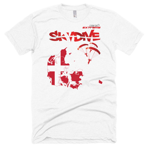 Skydiving T-shirts - Skydive All World - DENMARK - Unisex Tee -, Shirts, Skydiving Apparel, Skydiving Apparel, Skydiving Apparel, Skydiving Gear, Olympics, T-Shirts, Skydive Chicago, Skydive City, Skydive Perris, Drop Zone Apparel, USPA, united states parachute association, Freefly, BASE, World Record,