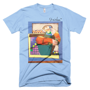 Skydiving T-shirts Strizhov™ by Dmitri Strizhov - 'Answer Passing The Questions - 1994' - T-Shirt, , Strizhov™, Skydiving Apparel, Skydiving Apparel, Skydiving Gear, Olympics, T-Shirts, Skydive Chicago, Skydive City, Skydive Perris, Drop Zone Apparel, USPA, united states parachute association, Freefly, BASE, World Record,