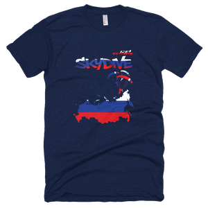 Skydiving T-shirts - Skydive All World - RUSSIA - Unisex Tee -, Shirts, Skydiving Apparel, Skydiving Apparel, Skydiving Apparel, Skydiving Gear, Olympics, T-Shirts, Skydive Chicago, Skydive City, Skydive Perris, Drop Zone Apparel, USPA, united states parachute association, Freefly, BASE, World Record,