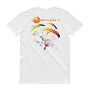 Skydiving T-shirts Skydive City - Sunrise - Men`s Colored T-Shirts, Men's Colored Tees, Skydiving Apparel, Skydiving Apparel, Skydiving Apparel, Skydiving Gear, Olympics, T-Shirts, Skydive Chicago, Skydive City, Skydive Perris, Drop Zone Apparel, USPA, united states parachute association, Freefly, BASE, World Record,