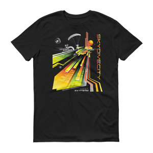 Skydiving T-shirts Skydive City - Sunrise - Men`s Colored T-Shirts, Men's Colored Tees, Skydiving Apparel, Skydiving Apparel, Skydiving Apparel, Skydiving Gear, Olympics, T-Shirts, Skydive Chicago, Skydive City, Skydive Perris, Drop Zone Apparel, USPA, united states parachute association, Freefly, BASE, World Record,