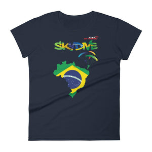 Skydiving T-shirts - Skydive Around - BRAZIL - Ladies' Tee -, Shirts, Skydiving Apparel, Skydiving Apparel, Skydiving Apparel, Skydiving Gear, Olympics, T-Shirts, Skydive Chicago, Skydive City, Skydive Perris, Drop Zone Apparel, USPA, united states parachute association, Freefly, BASE, World Record,