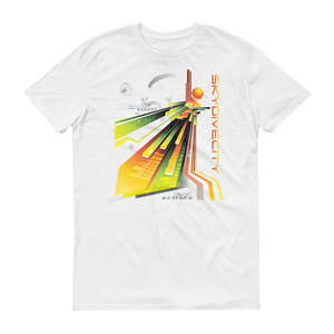 Skydiving T-shirts Skydive City - Sunrise - Men`s Colored T-Shirts, Men's Colored Tees, Skydiving Apparel, Skydiving Apparel, Skydiving Apparel, Skydiving Gear, Olympics, T-Shirts, Skydive Chicago, Skydive City, Skydive Perris, Drop Zone Apparel, USPA, united states parachute association, Freefly, BASE, World Record,