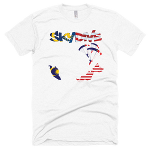 Skydiving T-shirts - Skydive All World - MALAYSIA - Unisex Tee -, Shirts, Skydiving Apparel, Skydiving Apparel, Skydiving Apparel, Skydiving Gear, Olympics, T-Shirts, Skydive Chicago, Skydive City, Skydive Perris, Drop Zone Apparel, USPA, united states parachute association, Freefly, BASE, World Record,