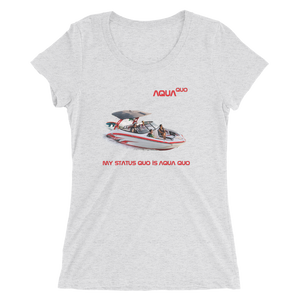 Skydiving T-shirts AquaQuo - "My Status Quo is Aqua Quo" -  Ladies' T-Shirt, , Skydiving Apparel ™, Skydiving Apparel, Skydiving Apparel, Skydiving Gear, Olympics, T-Shirts, Skydive Chicago, Skydive City, Skydive Perris, Drop Zone Apparel, USPA, united states parachute association, Freefly, BASE, World Record,