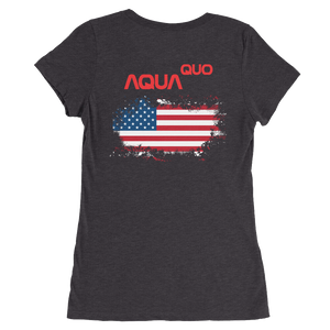 Skydiving T-shirts AquaQuo - "My Status Quo is Aqua Quo" -  Ladies' T-Shirt, , Skydiving Apparel ™, Skydiving Apparel, Skydiving Apparel, Skydiving Gear, Olympics, T-Shirts, Skydive Chicago, Skydive City, Skydive Perris, Drop Zone Apparel, USPA, united states parachute association, Freefly, BASE, World Record,