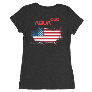 Skydiving T-shirts AquaQuo - "My Status Quo is Aqua Quo" -  Ladies' T-Shirt, , Skydiving Apparel ™, Skydiving Apparel, Skydiving Apparel, Skydiving Gear, Olympics, T-Shirts, Skydive Chicago, Skydive City, Skydive Perris, Drop Zone Apparel, USPA, united states parachute association, Freefly, BASE, World Record,