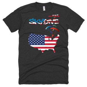 Skydiving T-shirts - Skydive All World - AMERICA - Unisex Tee -, Shirts, Skydiving Apparel, Skydiving Apparel, Skydiving Apparel, Skydiving Gear, Olympics, T-Shirts, Skydive Chicago, Skydive City, Skydive Perris, Drop Zone Apparel, USPA, united states parachute association, Freefly, BASE, World Record,