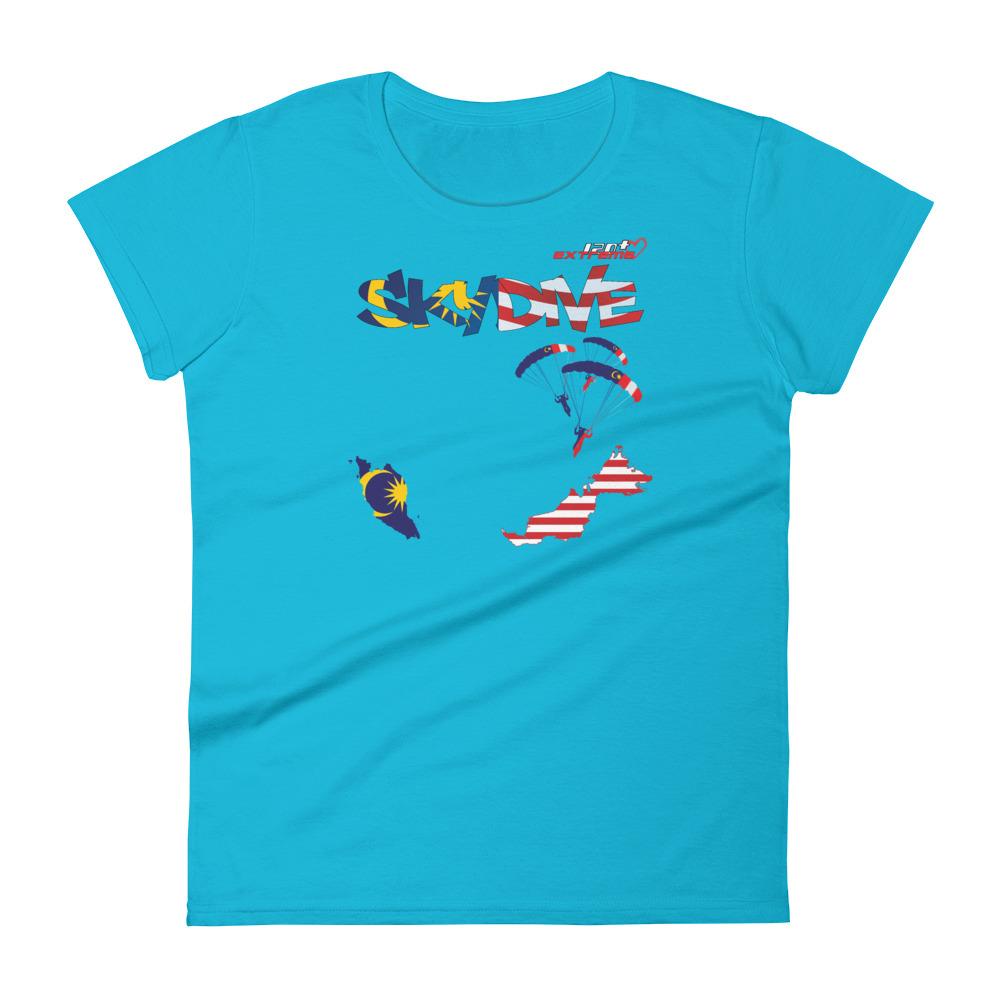 Skydiving T-shirts - Skydive All World - MALAYSIA - Ladies' Tee -, Shirts, Skydiving Apparel, Skydiving Apparel, Skydiving Apparel, Skydiving Gear, Olympics, T-Shirts, Skydive Chicago, Skydive City, Skydive Perris, Drop Zone Apparel, USPA, united states parachute association, Freefly, BASE, World Record,