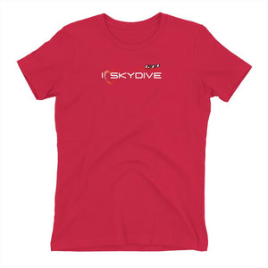 Skydiving T-shirts I ♡ Skydive - First Jump - eXtreme(RED) - Short Sleeve Women's T-shirt, RED, Skydiving Apparel, Skydiving Apparel, Skydiving Apparel, Skydiving Gear, Olympics, T-Shirts, Skydive Chicago, Skydive City, Skydive Perris, Drop Zone Apparel, USPA, united states parachute association, Freefly, BASE, World Record,