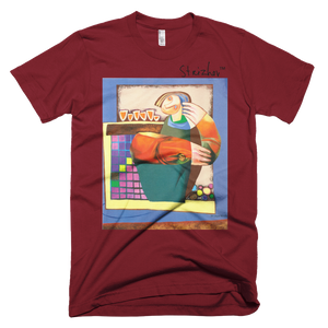 Skydiving T-shirts Strizhov™ by Dmitri Strizhov - 'Answer Passing The Questions - 1994' - T-Shirt, , Strizhov™, Skydiving Apparel, Skydiving Apparel, Skydiving Gear, Olympics, T-Shirts, Skydive Chicago, Skydive City, Skydive Perris, Drop Zone Apparel, USPA, united states parachute association, Freefly, BASE, World Record,