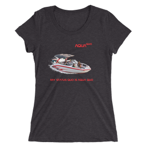 Skydiving T-shirts AquaQuo - "My Status Quo is Aqua Quo" -  Ladies' T-Shirt, , Skydiving Apparel ™, Skydiving Apparel, Skydiving Apparel, Skydiving Gear, Olympics, T-Shirts, Skydive Chicago, Skydive City, Skydive Perris, Drop Zone Apparel, USPA, united states parachute association, Freefly, BASE, World Record,