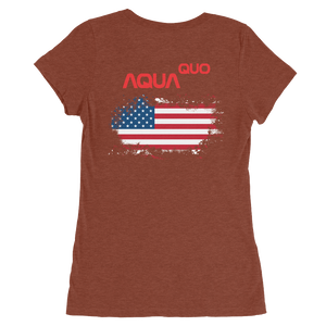 Skydiving T-shirts AquaQuo - "My Status Quo is Aqua Quo" -  Ladies' T-Shirt, , Skydiving Apparel ™, Skydiving Apparel, Skydiving Apparel, Skydiving Gear, Olympics, T-Shirts, Skydive Chicago, Skydive City, Skydive Perris, Drop Zone Apparel, USPA, united states parachute association, Freefly, BASE, World Record,