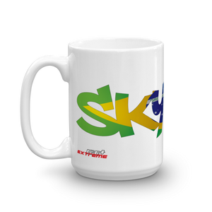 Skydiving T-shirts Skydiving Mug Team Brazil, White Mugs, Skydiving Apparel, Skydiving Apparel, Skydiving Apparel, Skydiving Gear, Olympics, T-Shirts, Skydive Chicago, Skydive City, Skydive Perris, Drop Zone Apparel, USPA, united states parachute association, Freefly, BASE, World Record,