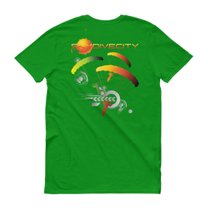 Skydiving T-shirts Skydive City - Sunrise - Men`s Colored T-Shirts, Men's Colored Tees, Skydiving Apparel, Skydiving Apparel, Skydiving Apparel, Skydiving Gear, Olympics, T-Shirts, Skydive Chicago, Skydive City, Skydive Perris, Drop Zone Apparel, USPA, united states parachute association, Freefly, BASE, World Record,