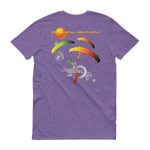 Skydiving T-shirts Skydive City - Sunrise - Men`s Colored T-Shirts, Men's Colored Tees, Skydiving Apparel, Skydiving Apparel, Skydiving Apparel, Skydiving Gear, Olympics, T-Shirts, Skydive Chicago, Skydive City, Skydive Perris, Drop Zone Apparel, USPA, united states parachute association, Freefly, BASE, World Record,
