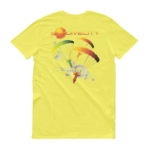 Skydiving T-shirts Skydive City - Sunrise - Men`s Colored T-Shirts, Men's Colored Tees, Skydiving Apparel, Skydiving Apparel, Skydiving Apparel, Skydiving Gear, Olympics, T-Shirts, Skydive Chicago, Skydive City, Skydive Perris, Drop Zone Apparel, USPA, united states parachute association, Freefly, BASE, World Record,