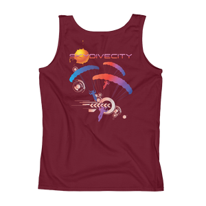 Skydiving T-shirts Ladies' Tank - Skydive City - Sunset, Tanks, Skydiving Apparel, Skydiving Apparel, Skydiving Apparel, Skydiving Gear, Olympics, T-Shirts, Skydive Chicago, Skydive City, Skydive Perris, Drop Zone Apparel, USPA, united states parachute association, Freefly, BASE, World Record,