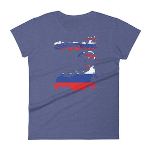 Skydiving T-shirts - Skydive All World - RUSSIA - Ladies' Tee -, Shirts, Skydiving Apparel, Skydiving Apparel, Skydiving Apparel, Skydiving Gear, Olympics, T-Shirts, Skydive Chicago, Skydive City, Skydive Perris, Drop Zone Apparel, USPA, united states parachute association, Freefly, BASE, World Record,