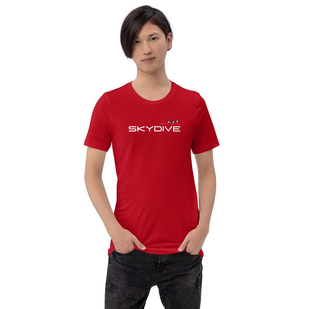 Skydiving T-shirts I ♡ Skydive - First Stupid Jump - eXtreme(RED) - Short Sleeve Men's T-shirt, RED, Skydiving Apparel, Skydiving Apparel, Skydiving Apparel, Skydiving Gear, Olympics, T-Shirts, Skydive Chicago, Skydive City, Skydive Perris, Drop Zone Apparel, USPA, united states parachute association, Freefly, BASE, World Record,