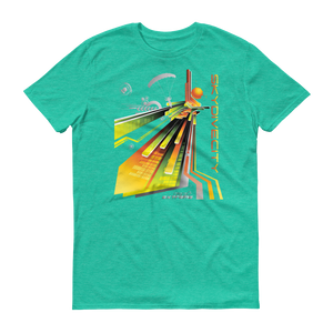 Skydiving T-shirts Skydive City - Sunrise - Men`s Colored T-Shirts, Men's Colored Tees, Skydiving Apparel, Skydiving Apparel, Skydiving Apparel, Skydiving Gear, Olympics, T-Shirts, Skydive Chicago, Skydive City, Skydive Perris, Drop Zone Apparel, USPA, united states parachute association, Freefly, BASE, World Record,