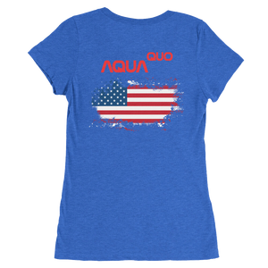 Skydiving T-shirts AquaQuo - "My Status Quo is Aqua Quo" -  Ladies' T-Shirt, , Skydiving Apparel ™, Skydiving Apparel, Skydiving Apparel, Skydiving Gear, Olympics, T-Shirts, Skydive Chicago, Skydive City, Skydive Perris, Drop Zone Apparel, USPA, united states parachute association, Freefly, BASE, World Record,