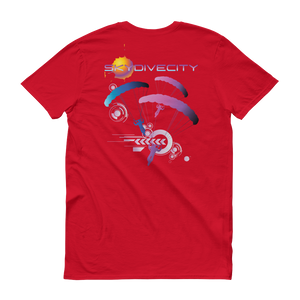 Skydiving T-shirts Skydive City - Flamingo - Men`s Colored T-Shirts, Men's Colored Tees, Skydiving Apparel, Skydiving Apparel, Skydiving Apparel, Skydiving Gear, Olympics, T-Shirts, Skydive Chicago, Skydive City, Skydive Perris, Drop Zone Apparel, USPA, united states parachute association, Freefly, BASE, World Record,