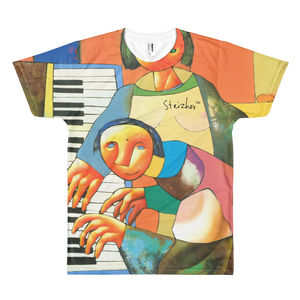 Skydiving T-shirts Strizhov™ by Dmitri Strizhov - 'A Piece For Four Hands - 1997' - Men’s 3D T-shirt, , Strizhov™, Skydiving Apparel, Skydiving Apparel, Skydiving Gear, Olympics, T-Shirts, Skydive Chicago, Skydive City, Skydive Perris, Drop Zone Apparel, USPA, united states parachute association, Freefly, BASE, World Record,
